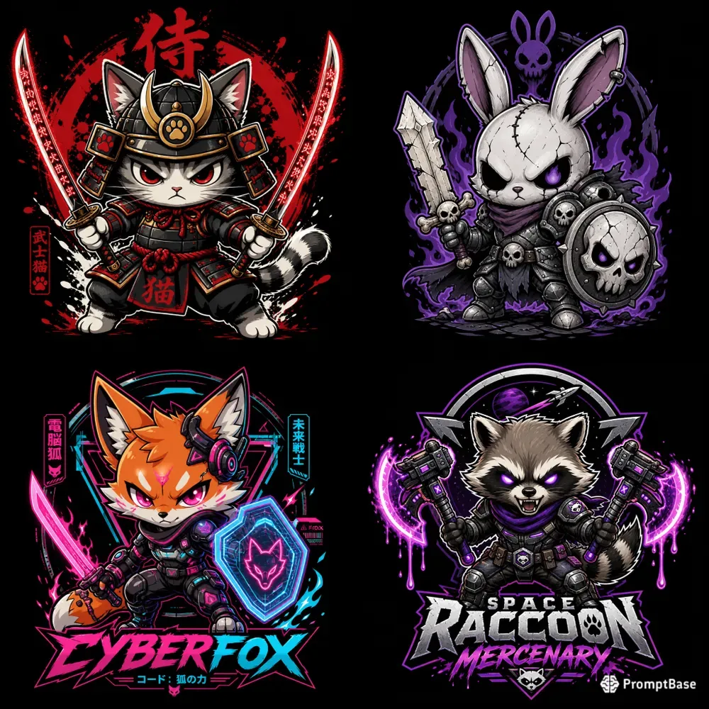 Chibi Warrior Mascots