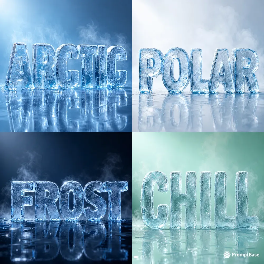 Frozen Crystal Ice 3D Logo Makers