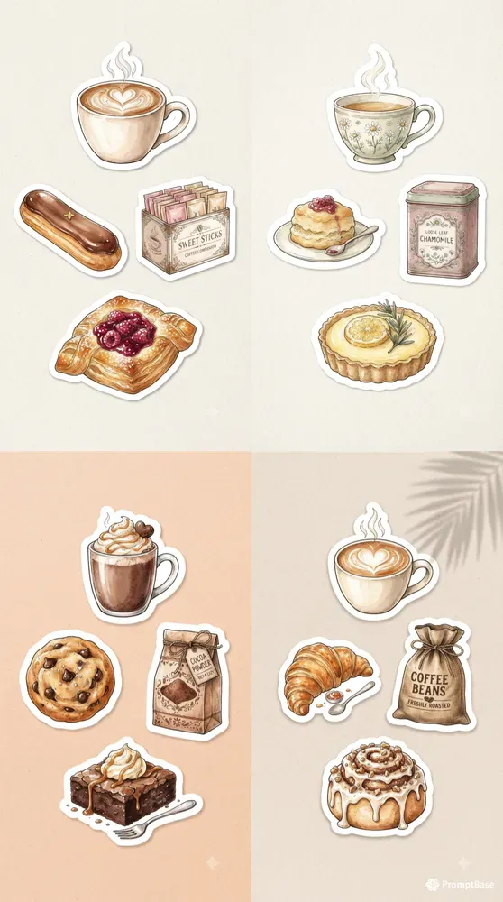Watercolor Sticker Pack Design Series