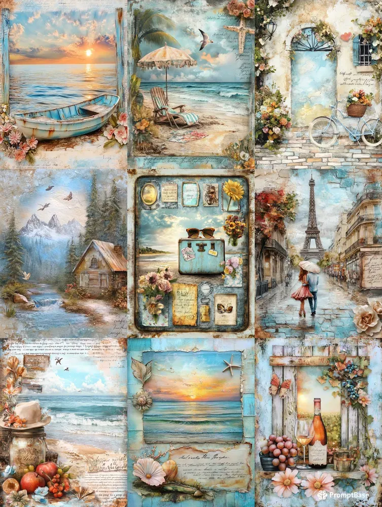 Adventure Junk Journal Pages