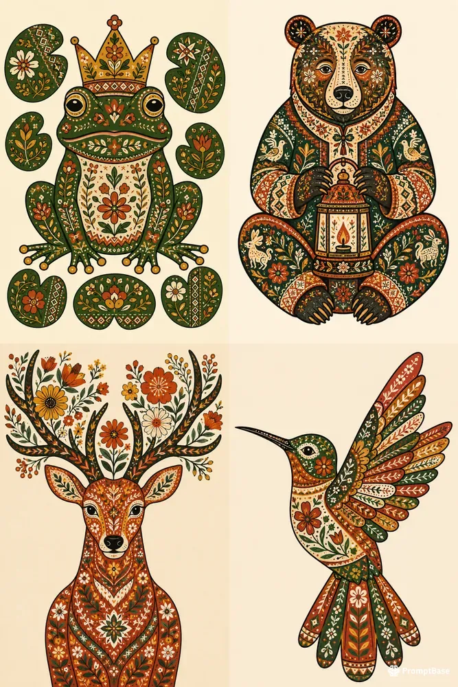 Folk Art Botanical Spirits