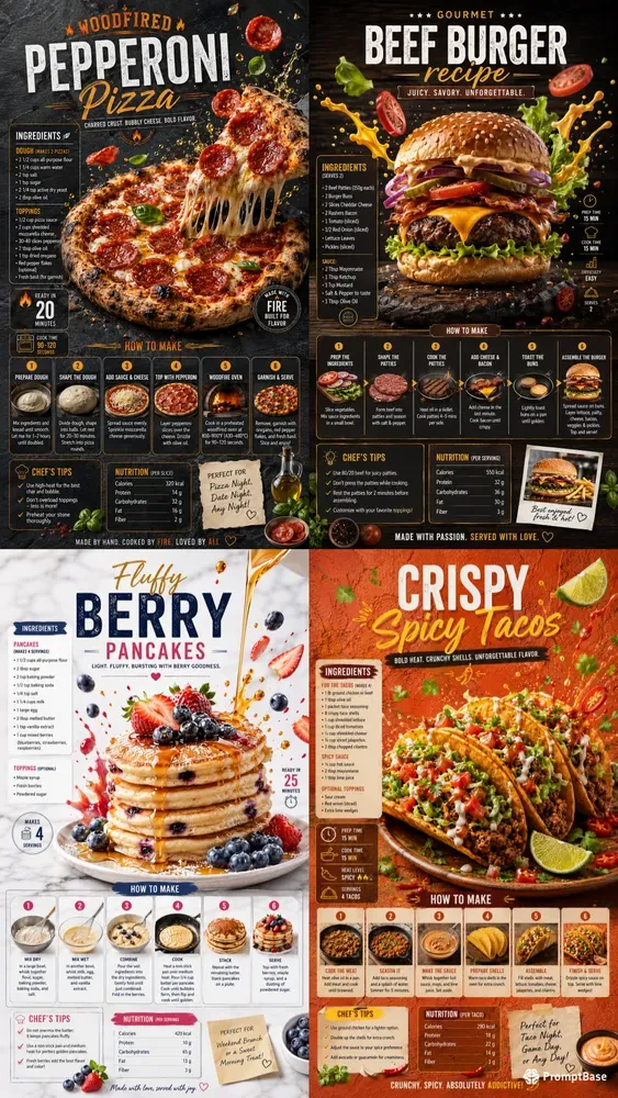 Pro Food Recipe Infographics