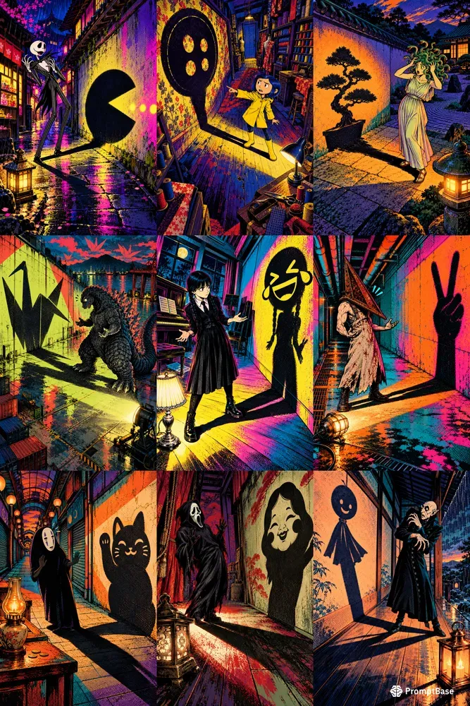 Psychedelic Akibapunk Shadow Art