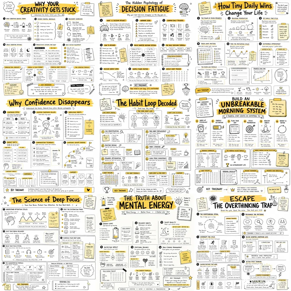 Minimal Self Help Infographic Kits