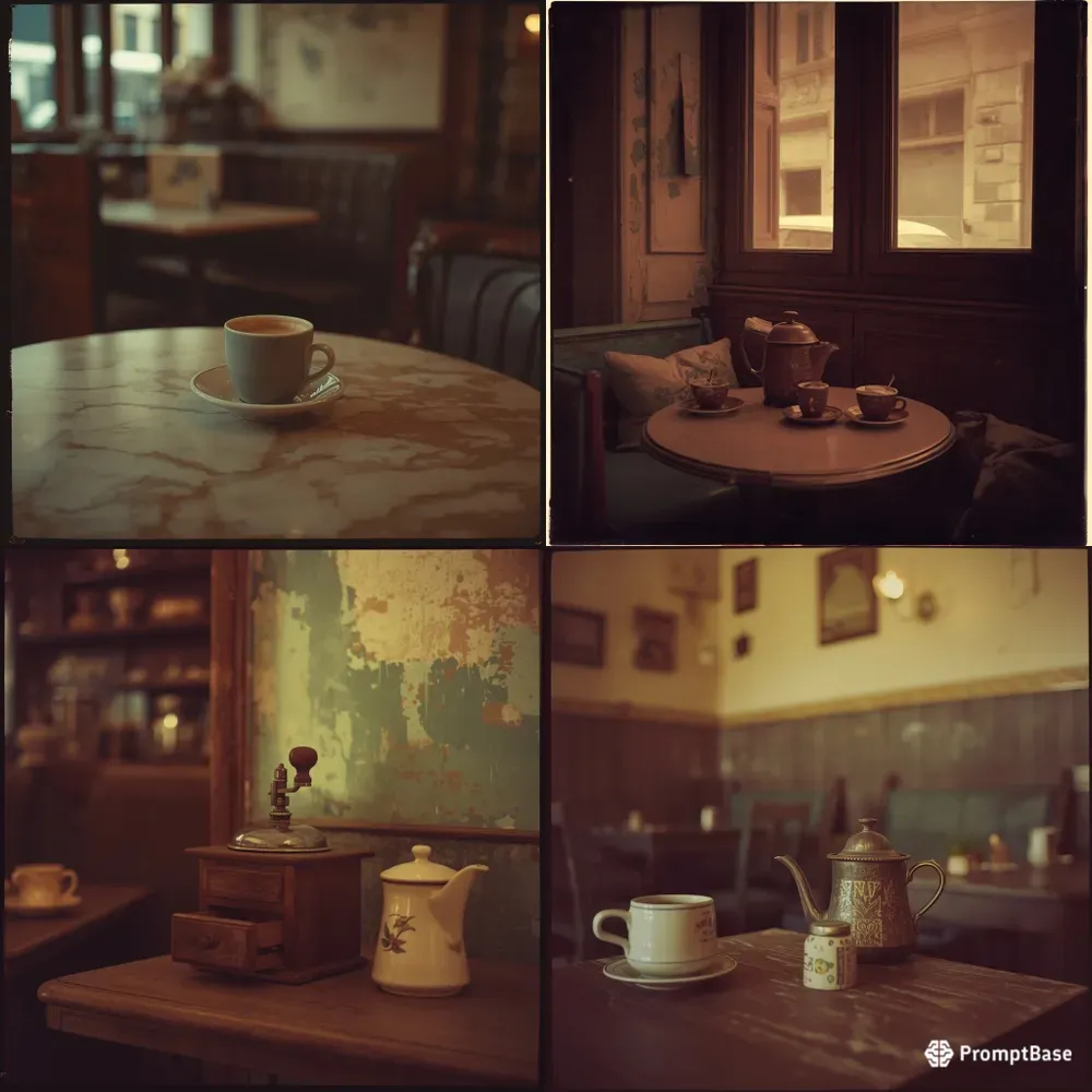Vintage Editorial Cafe Photography