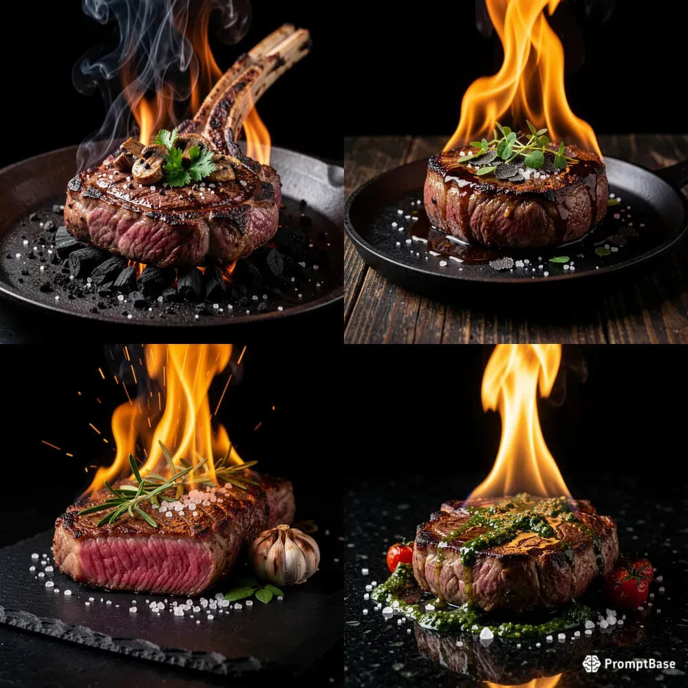 Gourmet Wagyu Steak Macro Photography