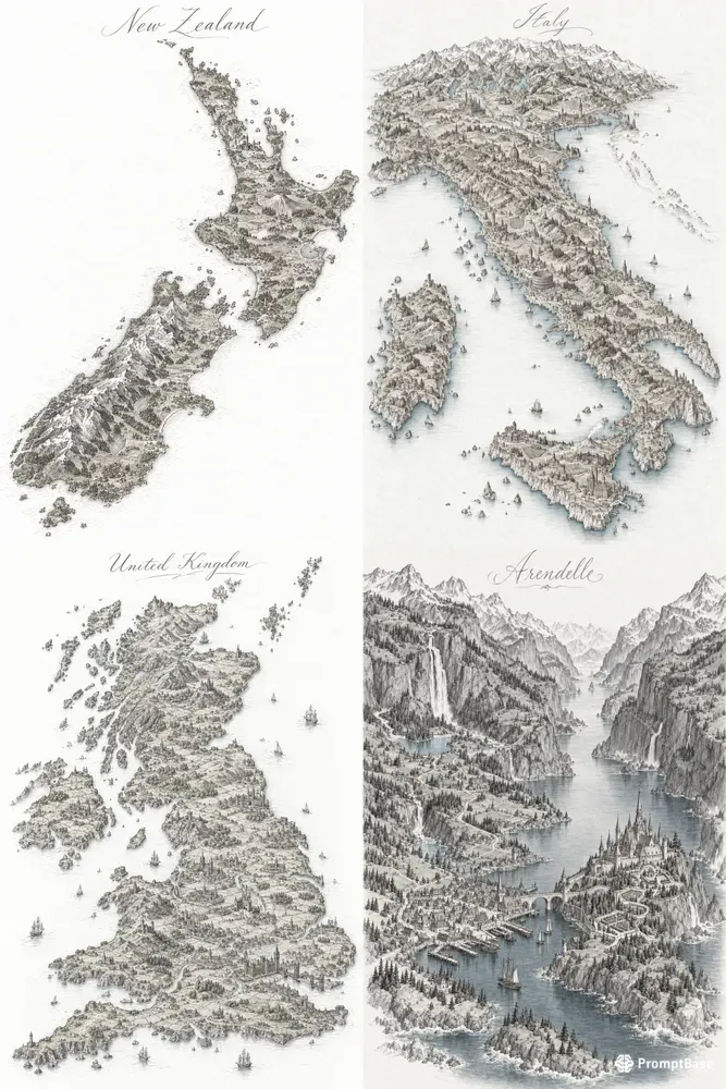 Explorers Birdseye Maps