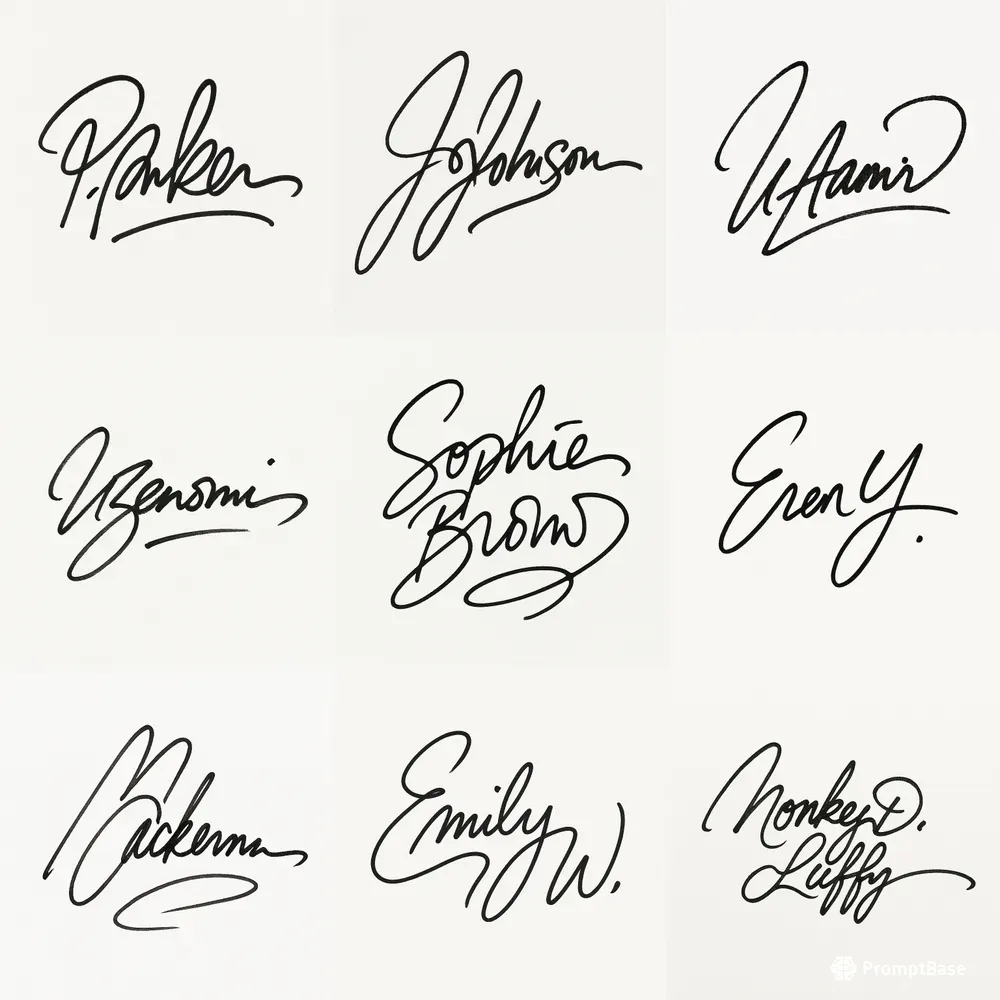 Abstract Stylized Handwritten Signatures