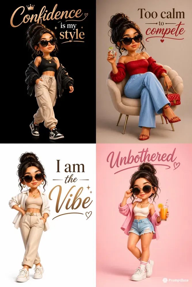 Confident Affirmation Characters