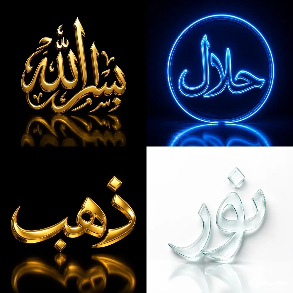 Arabic 3D Logo Generator