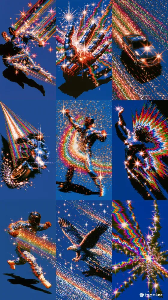 Neon Rave Action Posters