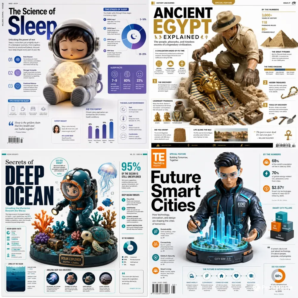 Mini Figure Editorial Magazines