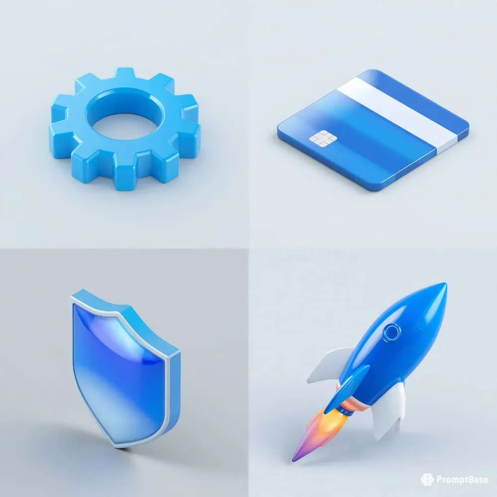 3d Glossy Isometric Corporate Icons