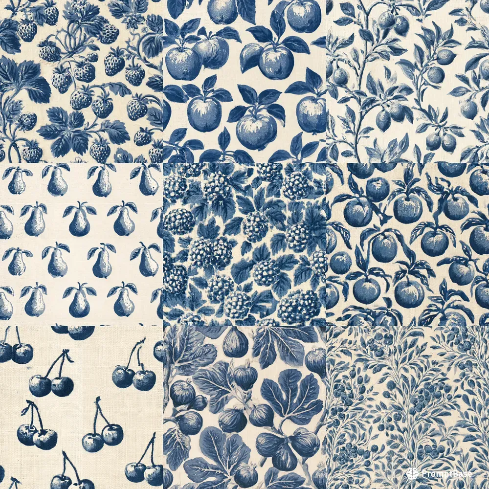 Rustic Cottagecore Orchard Fruit Patterns