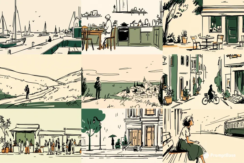 Minimal Editorial Line Scenes