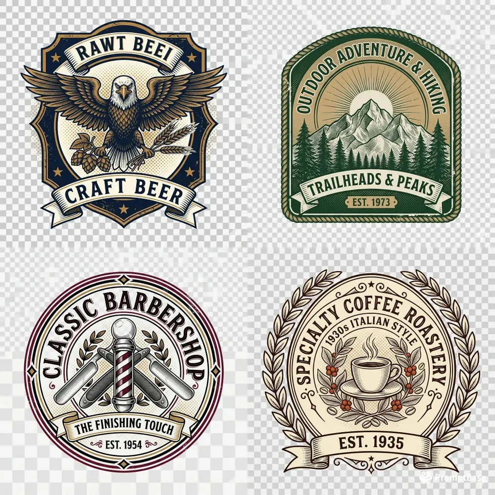 Vintage Badge Pro Engraving Textures