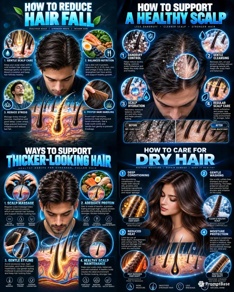 Hair Care Health Infographics