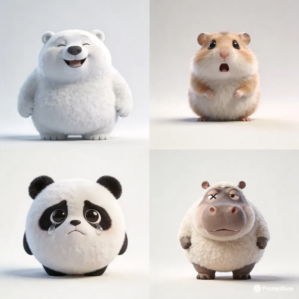 Cute 3D Fluffy Animals