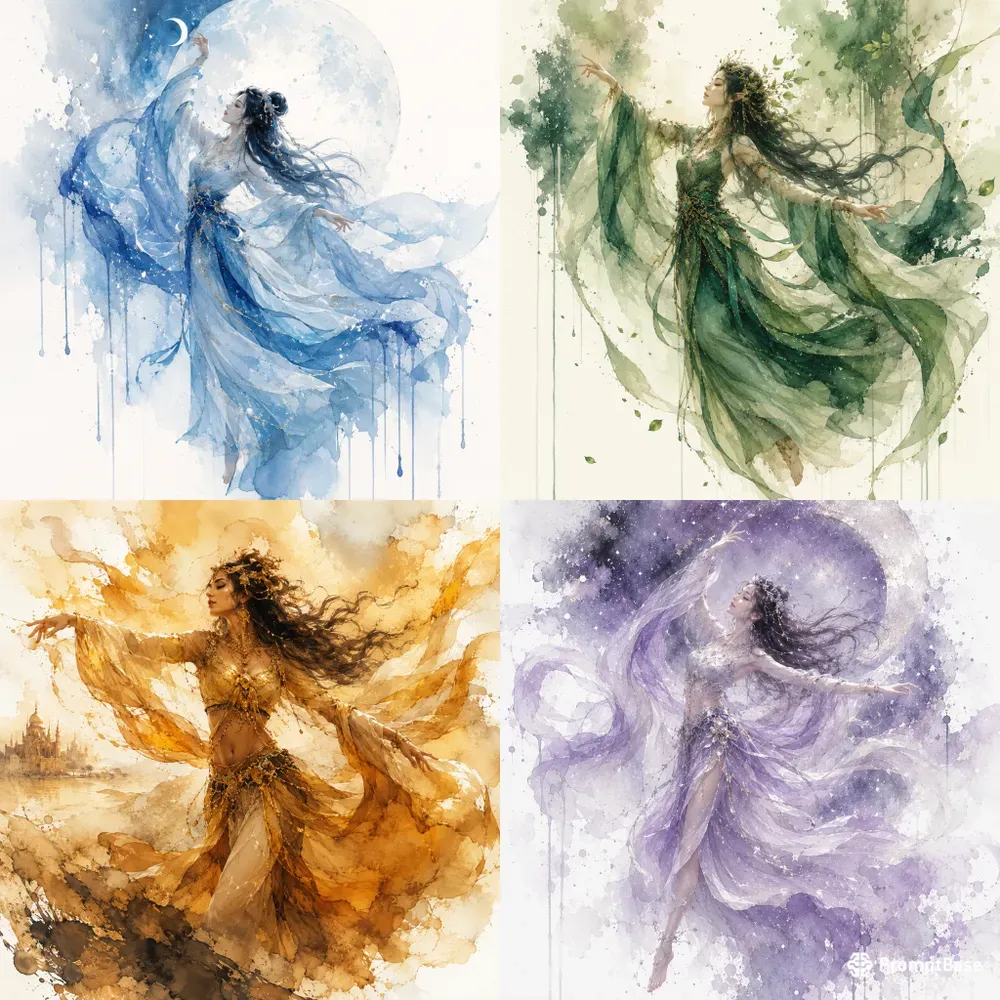 Ethereal Watercolor Motion Portraits