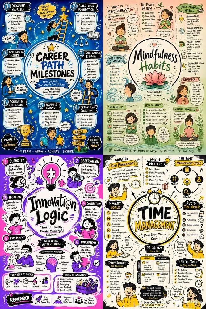 Visual Sketchnote Infographic Posters