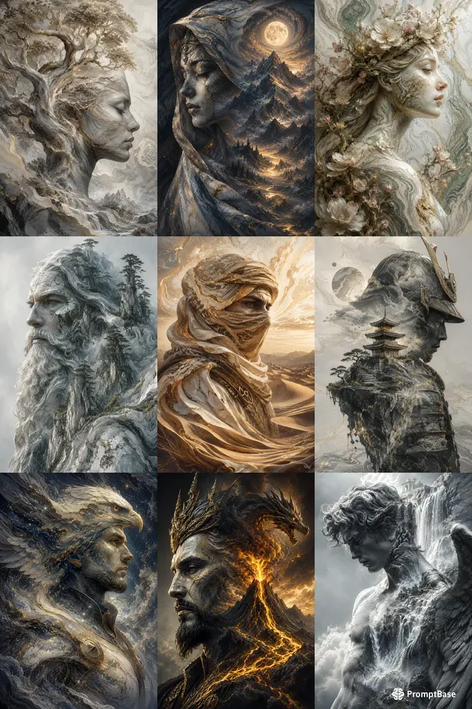 Dual Stone Portraits