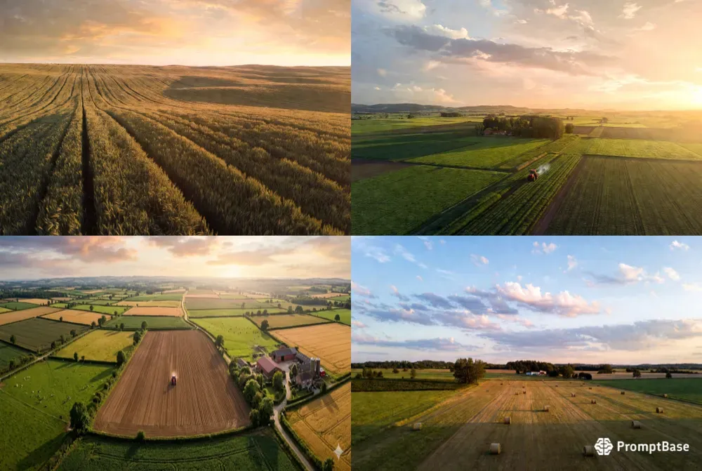 Cinematic Farm Drone Wallpapers