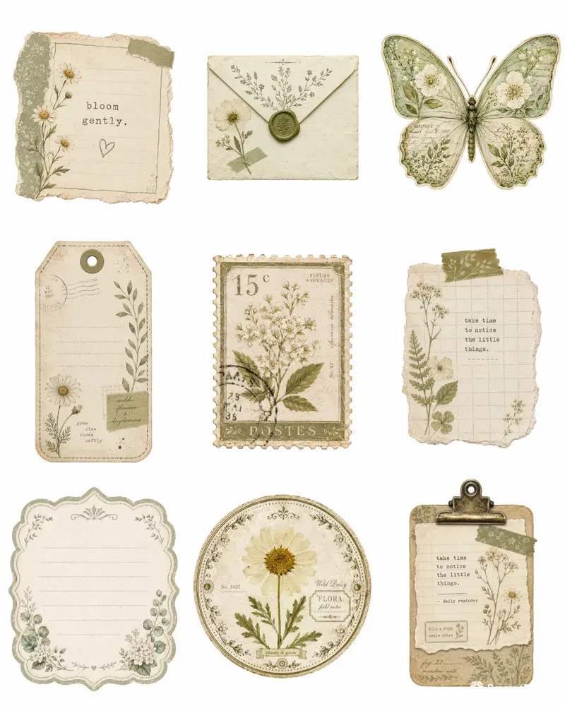 Vintage Botanical Ephemera To Collage