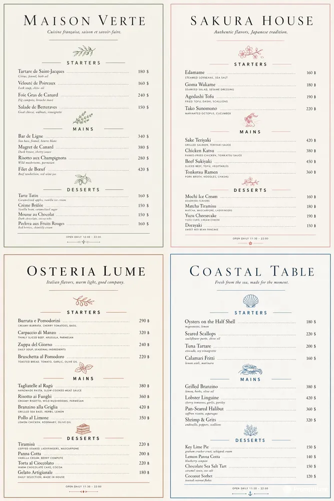 Restaurant Menu Poster Generator