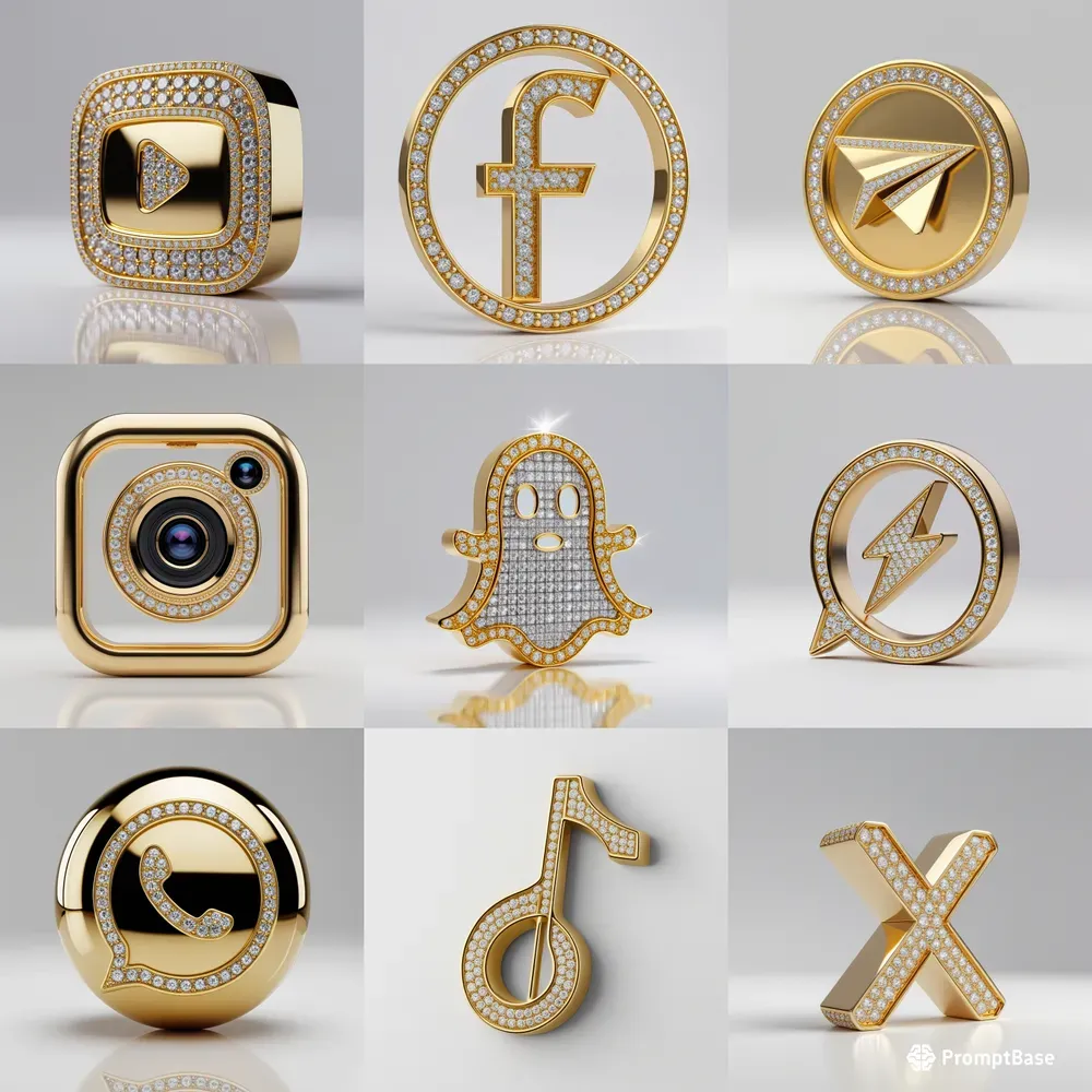 Luxury Gold 3D App Icons