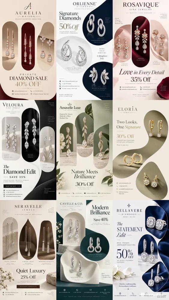 Highend Earring Marketing Visuals