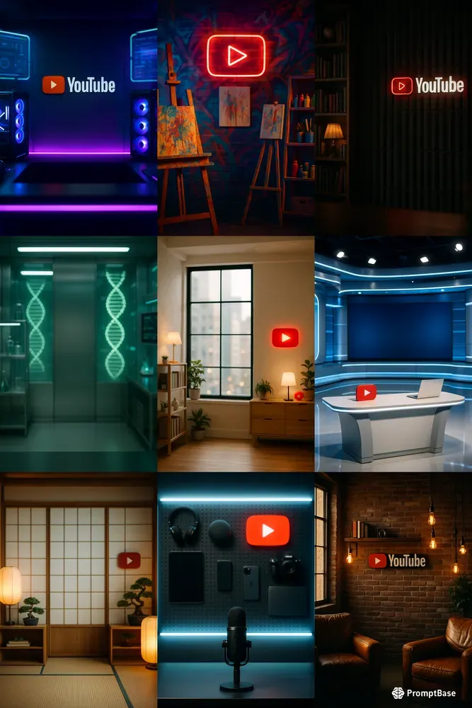 Ultrarealistic YouTube Studio Backgrounds