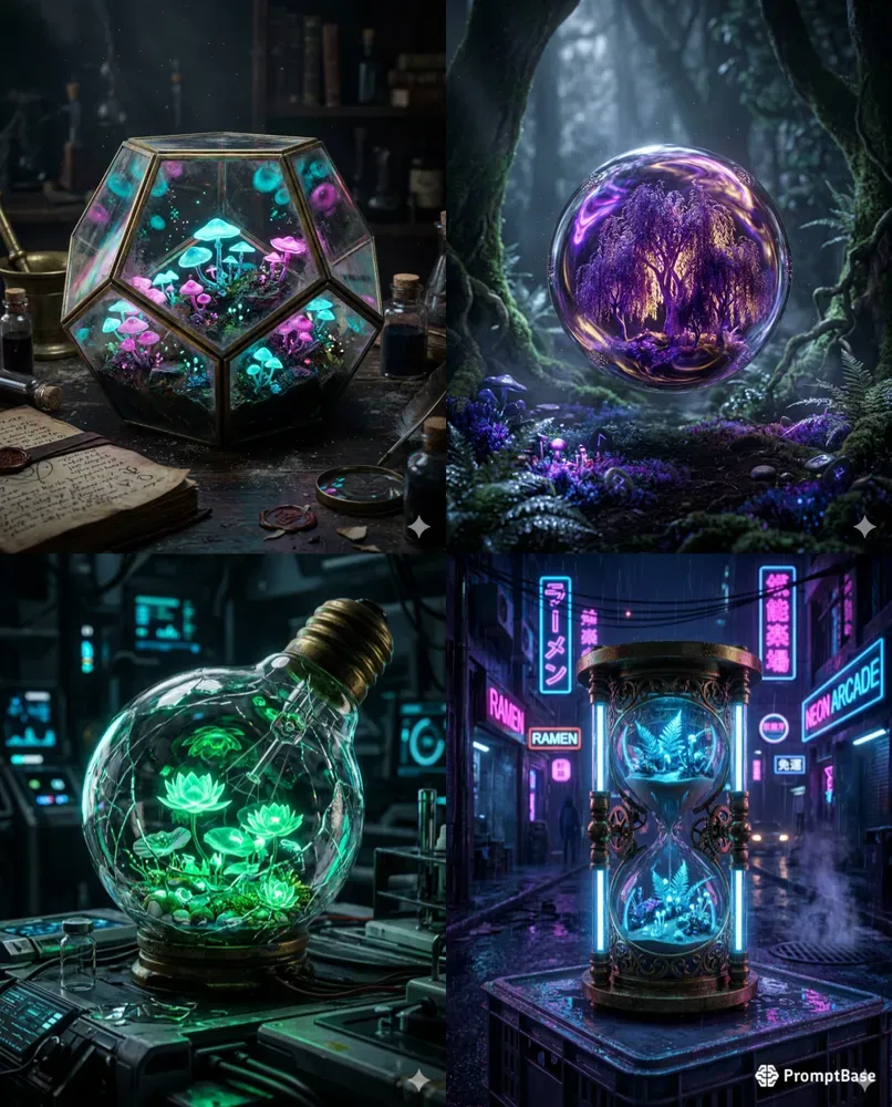 Glowing Flora Terrariums