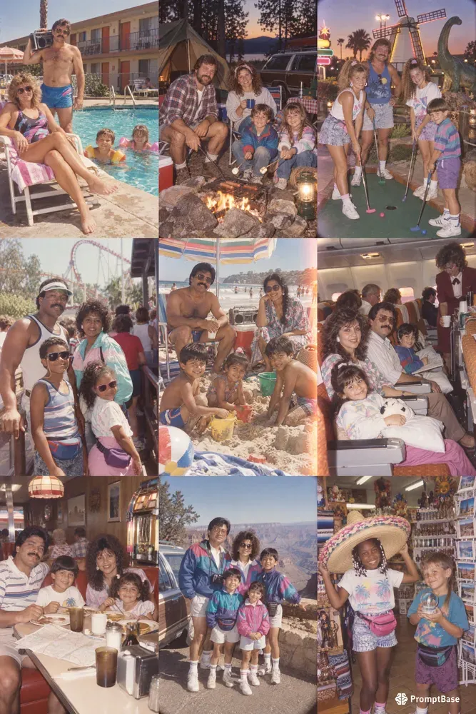 80s Family Vacation Photos