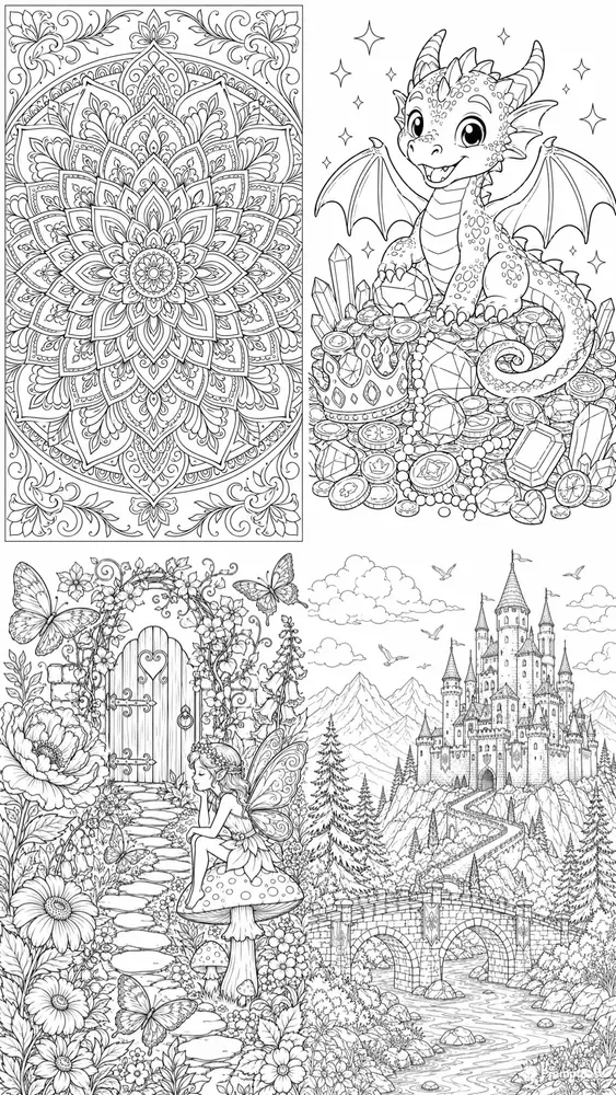 Coloring Book Page Generator