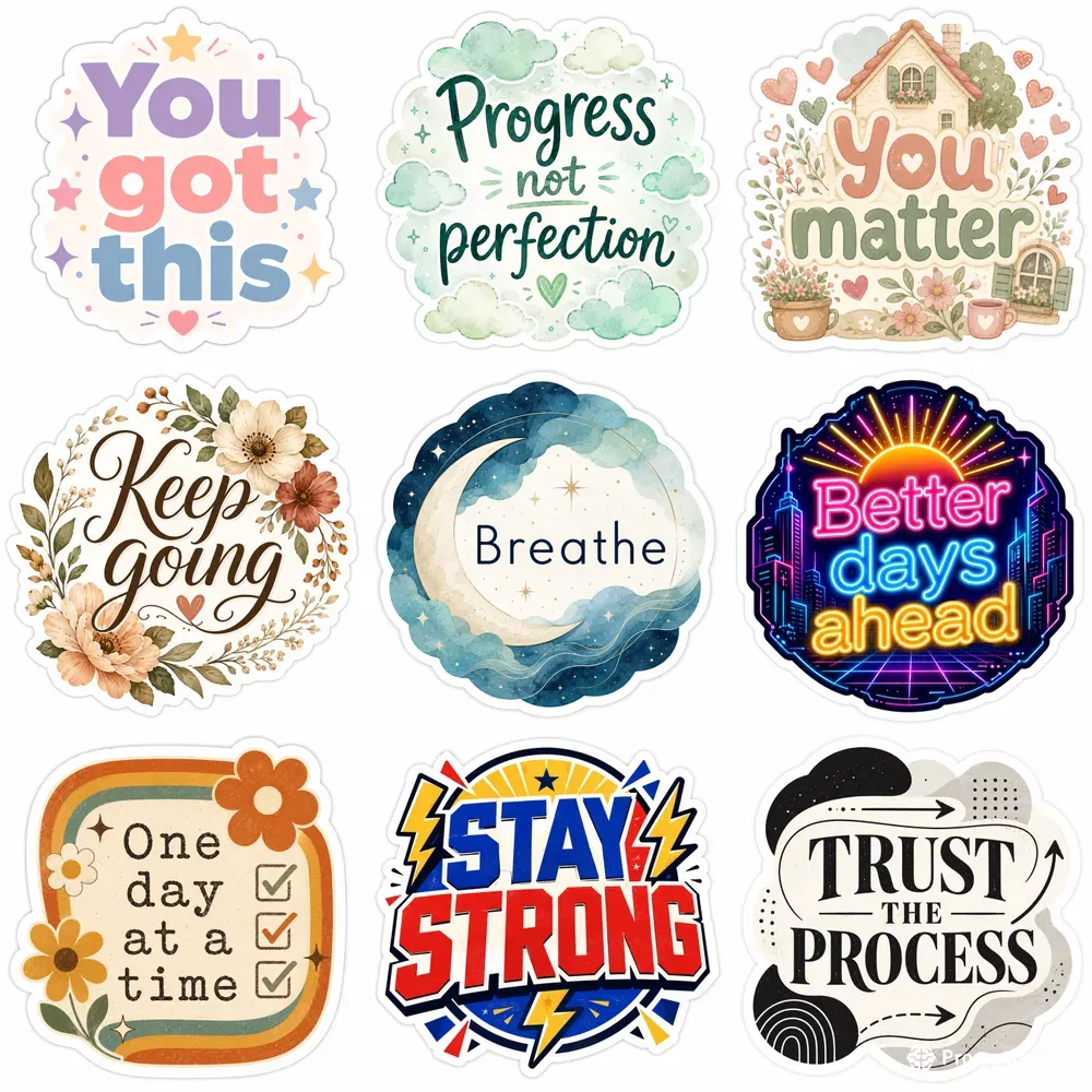 Motivational Quote Stickers