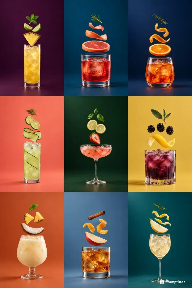 Exploded Cocktail Menu Posters