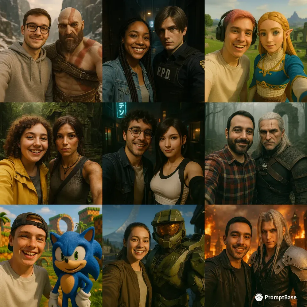 Video Game Character Selfies