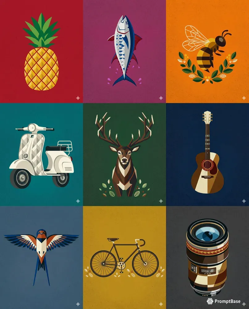 Minimalist Vector Icon Art