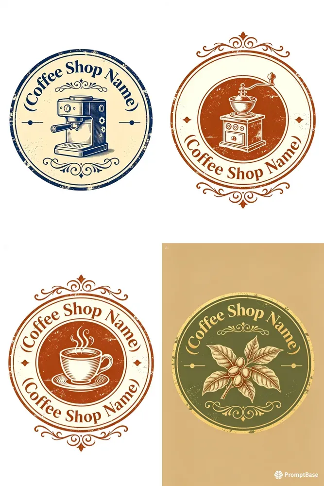 Vintage Artisan Coffee Logos