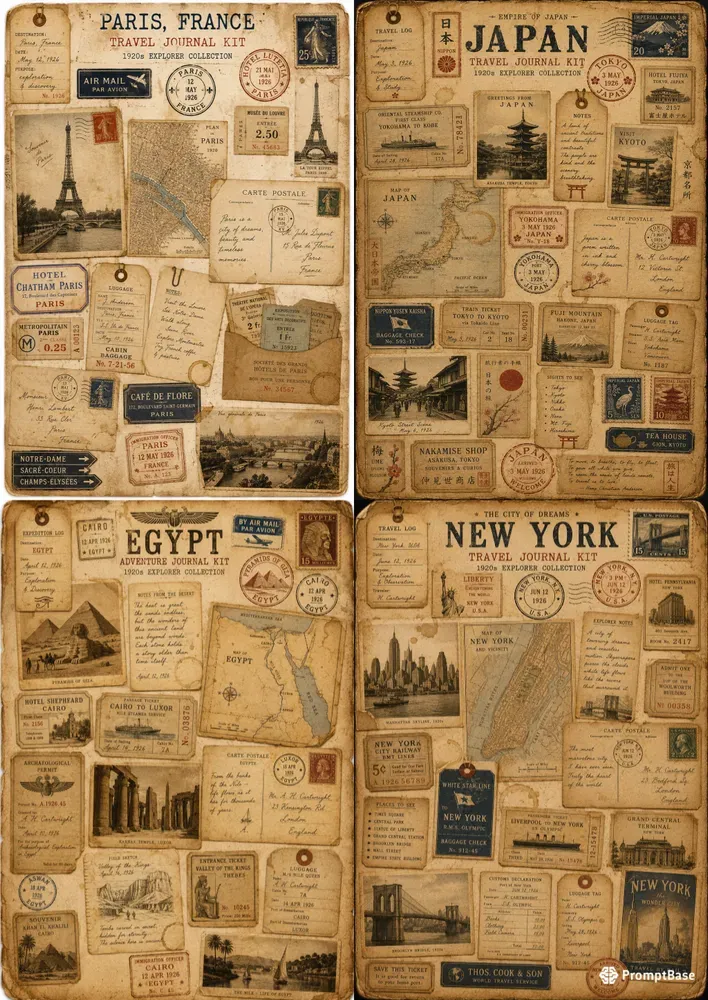 Vintage Travel Journal Kit Creators