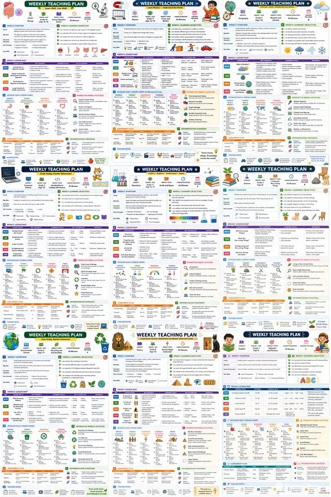 Visual Lesson Planners For Teachers