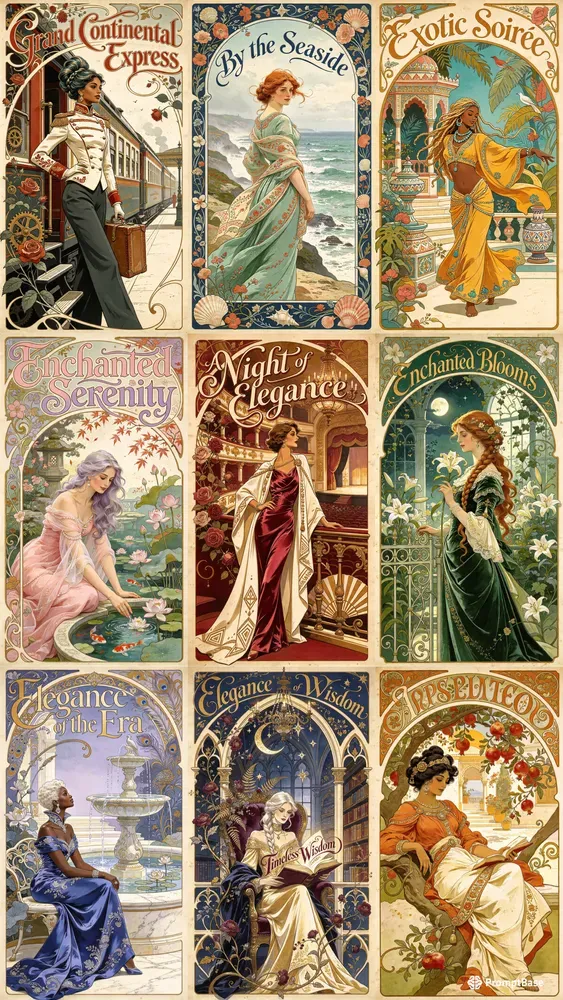 Art Nouveau Character Posters