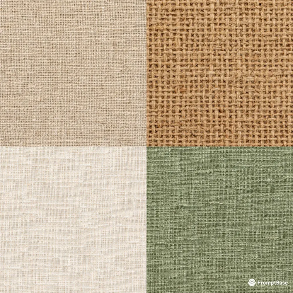 Natural Linen Fabric Weave Textures