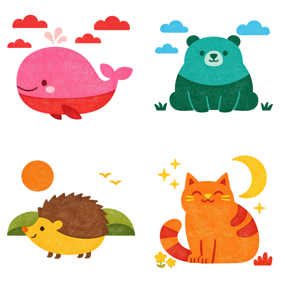 Illustrations Vintage Childrens Tshirts