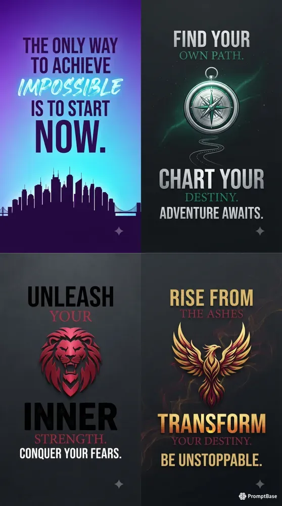 Motivational Typography Poster Designs