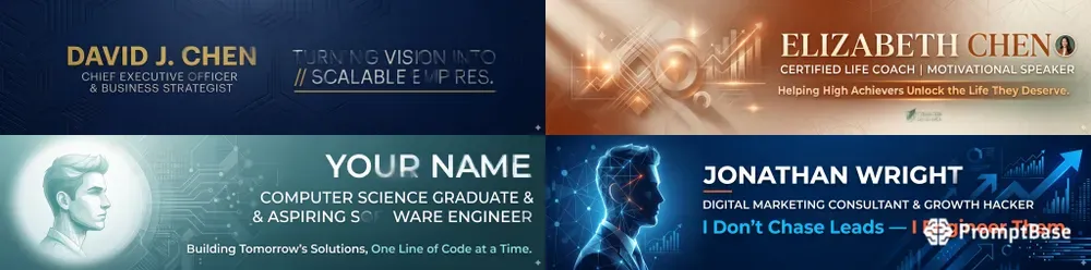 LinkedIn Banner Personal Brand Visuals