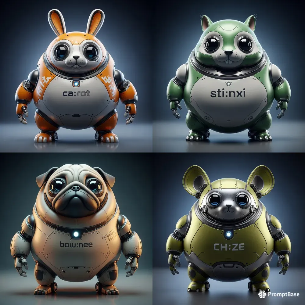 Cute Robotic Animal Characters