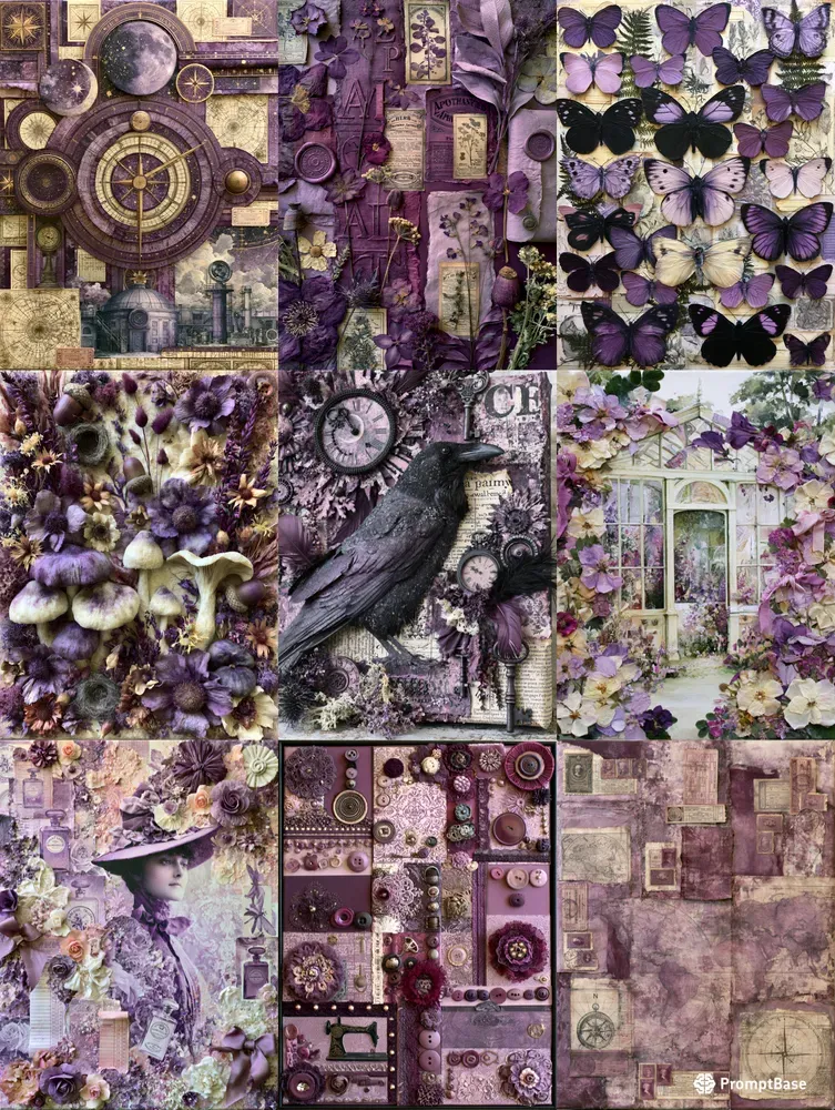 Amethyst Vintage Junk Journals