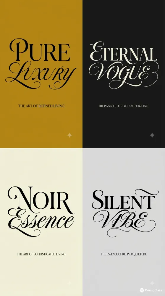 Calligraphic Editorial Typography Posters