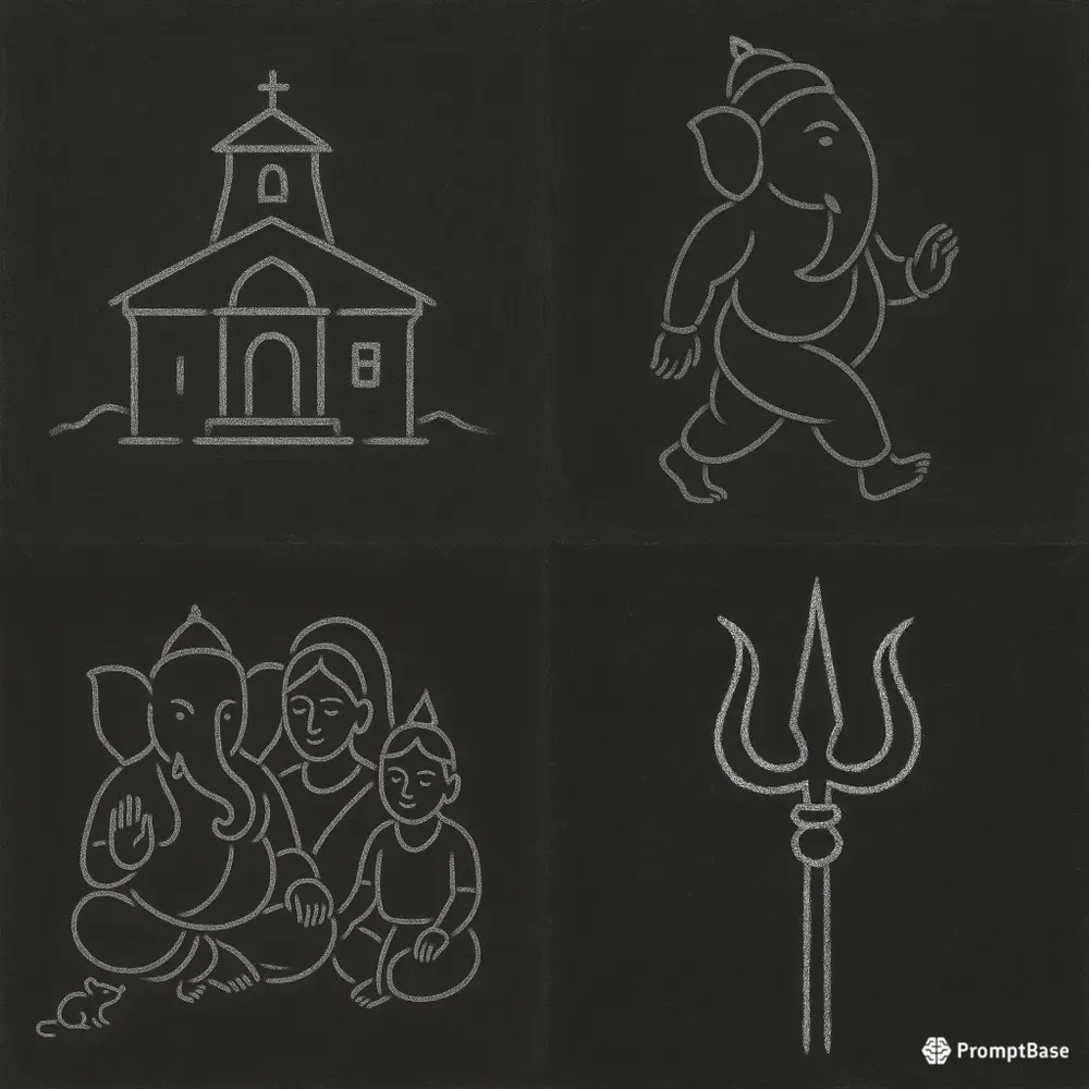 Minimalist Chalkboard Line Art